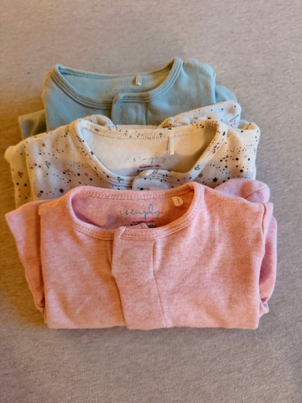 Simply Magnetic Me Footie Pajamas Bundle — 3 Footies, 3-6 Months